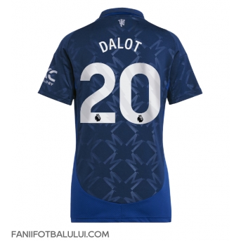 Manchester United Diogo Dalot #20 Tricou Fotbal Replică 2024-25 Femei Deplasare